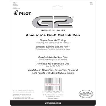 PILOT G2 Limited Edition Harmony Ink Collection Retractable Gel Pens, 0.7mm Fine Point, Assorted Ink, 10-Pack(New Rose Pink & Grape Inks), 10-Pack