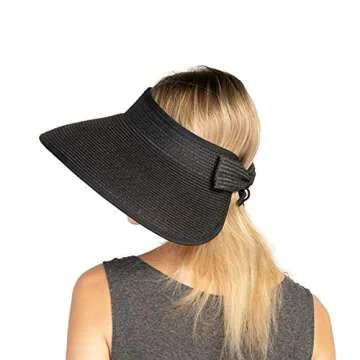 Sun Visor Hats Summer Wide Brim Clip on Beach Adjustable Large Brim Cap Golf Hat for Women…