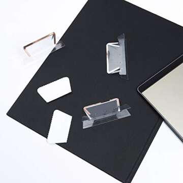 Y YOMA 12 Pack Rose Gold Hanging File Folders Letter Size Decorative File Folder Cute Pretty Hanging Folder Organizer for Filing Cabinet Office Home with 1/5-Cut Adjustable Tabs, 3 Marble Design