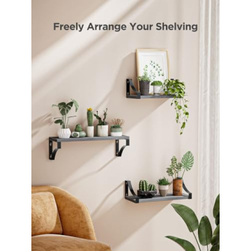 Stylish Amada Floating Wall Shelves Set of 3 for Home