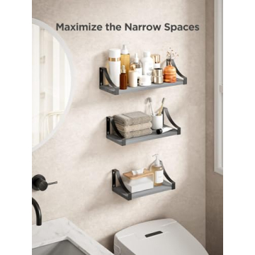 Stylish Amada Floating Wall Shelves Set of 3 for Home