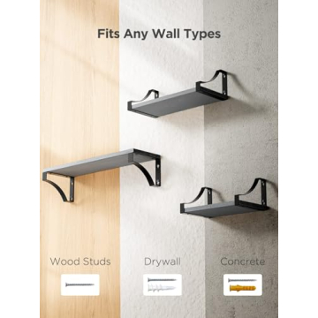 Stylish Amada Floating Wall Shelves Set of 3 for Home