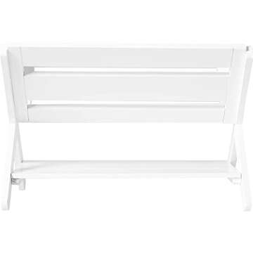 Lipper International Kids' Book Caddy with Shelf, White