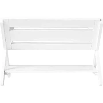 Lipper International Kids' Book Caddy with Shelf, White