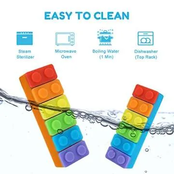 Chew Necklace for Sensory Kids, Seeway Rainbow Chewy Necklace BPA Free, Food- Grade Silicone Oral Motor Aids Chewelry Toys Sensory for Autism, ADHD, Anxiety, or Other Special Needs（5 Pack ）