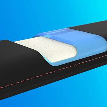 HyperX Wrist Rest - Full Sized Cooling Gel Memory Foam - Anti-Slip Ergonomic Keyboard Accessory - Pe...