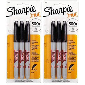 Sharpie 13763PP Industrial Fine tip Permanent Markers, Black, Quick-drying, Fade and Water-resistant...