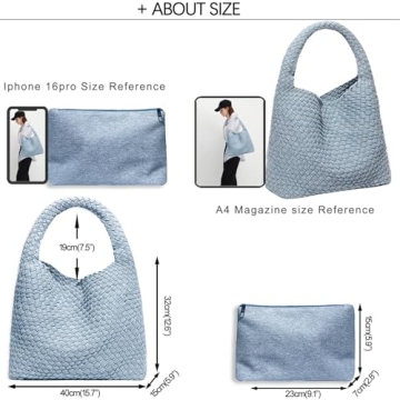 Vegan Leather Hand-Woven Tote Handbag for Women