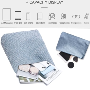 Vegan Leather Hand-Woven Tote Handbag for Women