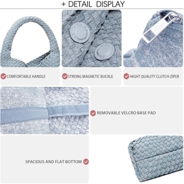 Vegan Leather Hand-Woven Tote Handbag for Women