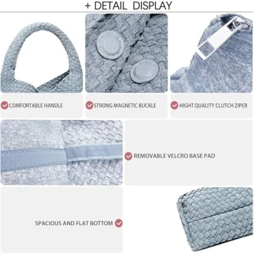 Vegan Leather Hand-Woven Tote Handbag for Women