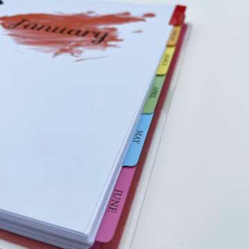 Colorful Monthly Divider Set for 9-Disc Planners