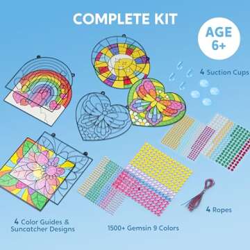 Klever Kits Suncatcher Craft Sets for Kids Ages 6+