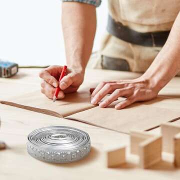 CraftyCrocodile Metal Ribbon - 0.8" Decorative Trim 3 Yards Long