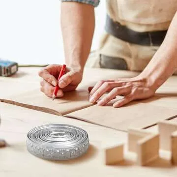 CraftyCrocodile Metal Ribbon - 0.8" Decorative Trim 3 Yards Long