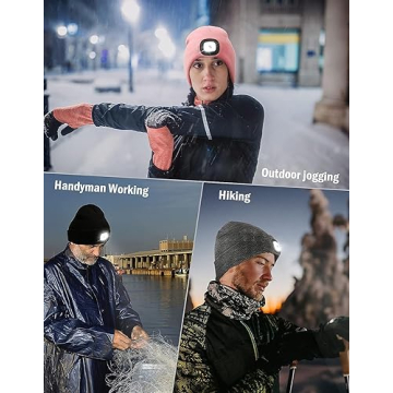 MELASA LED Beanie with Rechargeable Light - Perfect Gift