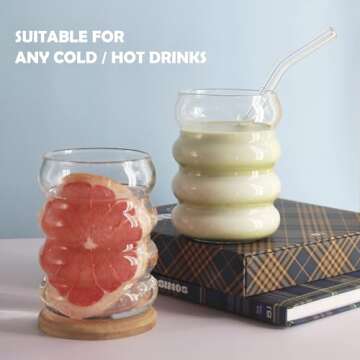 Stylish Btrquedo Wave Bubble Drinking Glasses Set