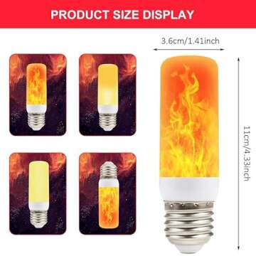 iCrius 2-Pack LED Flame Light Bulbs for Festive Ambiance