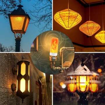 iCrius 2-Pack LED Flame Light Bulbs for Festive Ambiance