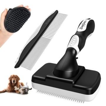 3PCS Dog Grooming Kit for Shedding & Bathing