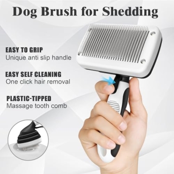 3PCS Dog Grooming Kit for Shedding & Bathing