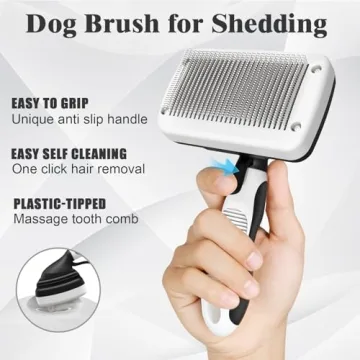 3PCS Dog Grooming Kit for Shedding & Bathing