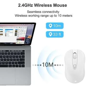OKIMO Wireless Mouse for Laptop Computer Mouse with USB Receiver 2.4GHz Optical Tracking Computer Mo...