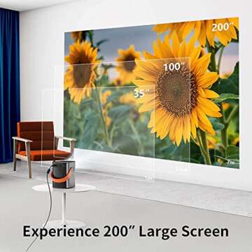 1080P Portable Projector with Android TV & WiFi Connectivity