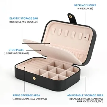 FEISCON Mini Double Layer Jewelry Storage Box