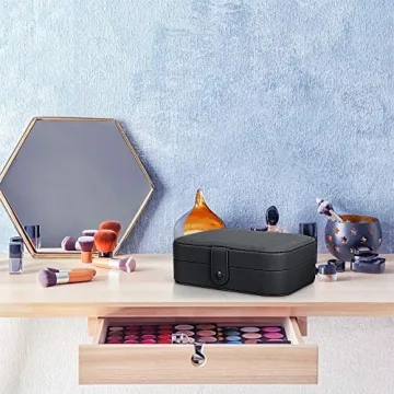 FEISCON Mini Double Layer Jewelry Storage Box