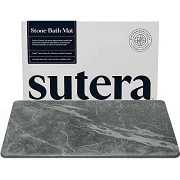 SUTERA Stone Bath Mat: Diatomaceous Quick-Drying Solution