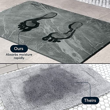 SUTERA Stone Bath Mat: Diatomaceous Quick-Drying Solution