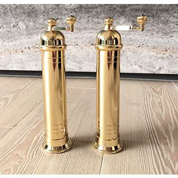 All Splendid Greek Gold Pepper Salt Grinder Greece Golden Pepper Salt Mills Stainless Steel