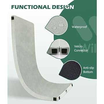 Willpo CertiPUR-US Memory Foam Camping Mattress Portable Sleeping Pad Guest Floor Bed Lightweight Outdoor Tent Mattress with Waterproof Cover & Travel Bag-Small Single, Grey