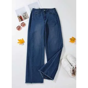 Stylish Sidefeel Women's High Waisted Mom Jeans Stretchy Denim