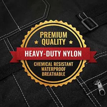 No-Tie Barber Black Apron for Pro Stylists & Artists