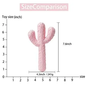 MewaJump Dog Chew Toys, Tough Rubber Dog Toys for Aggressive Chewers, Cactus Dog Toys for Training and Cleaning Teeth, Pink Cute Dog Toys for Medium/Large Dog