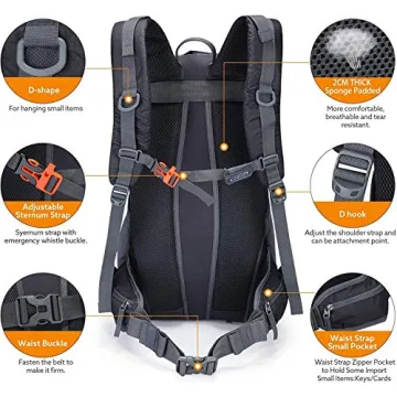 G4Free 45L Hiking Backpack Waterproof Lightweight