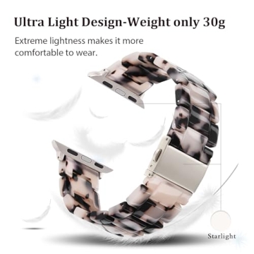 V-MORO Stylish Resin Bands for Apple Watch 40/41/42mm