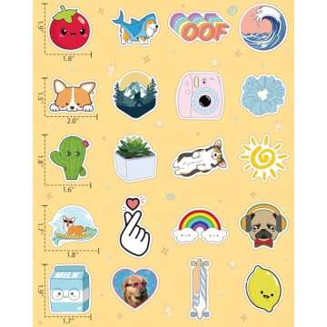 Bekayshad Stickers for Water Bottles, 100 Pack/PCS Hydroflask Stickers Aesthetic Waterproof Cute Vsco Vinyl Stickers Laptop Skateboard Luggage Computer Stickers for Teens Girls Kids