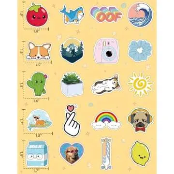 Bekayshad Stickers for Water Bottles, 100 Pack/PCS Hydroflask Stickers Aesthetic Waterproof Cute Vsco Vinyl Stickers Laptop Skateboard Luggage Computer Stickers for Teens Girls Kids