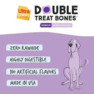 Ultra Chewy Favorite Flavors: Long-Lasting Treats Made in USA for Large and Small Breeds, Highly Digestible, for Aggressive Chewers (Favorite Flavors, 10 Count)