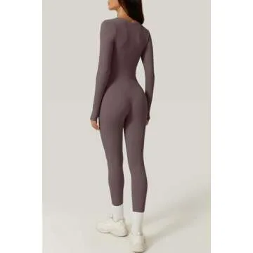 QINSEN Women’s Long Sleeve Jumpsuit for Plus Size Style