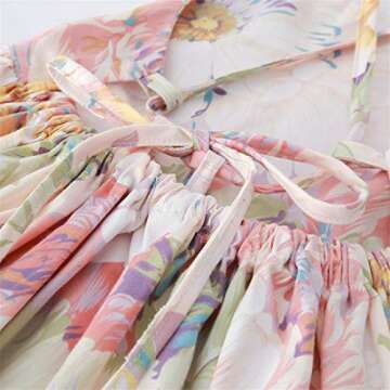 Vintage Floral Girls Dress Summer Casual Cotton Baby Dress