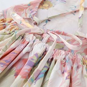 Vintage Floral Girls Dress Summer Casual Cotton Baby Dress