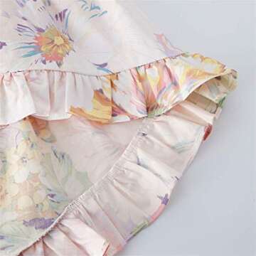 Vintage Floral Girls Dress Summer Casual Cotton Baby Dress