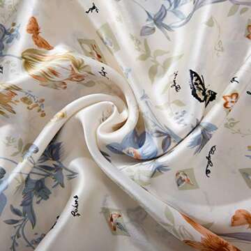 SLPBABY Silk Pillowcase for Hair and Skin with Hidden Zipper Print (Standard(20''x26''), Pattern 23)