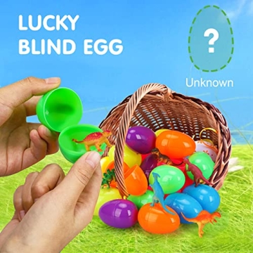 TOY Life 64 Dinosaur Eggs Toy - Easter Basket Fillers for Kids