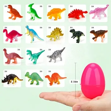 TOY Life 64 Dinosaur Eggs Toy - Easter Basket Fillers for Kids