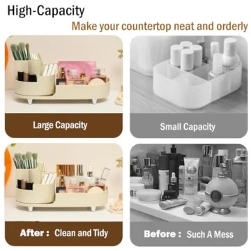 Rotating Makeup Organizer for Vanity Cream Storage